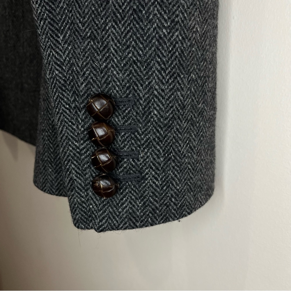 J.Crew Hack-ing Herringbone Blazer Grey Size 4 - Picture 9 of 11